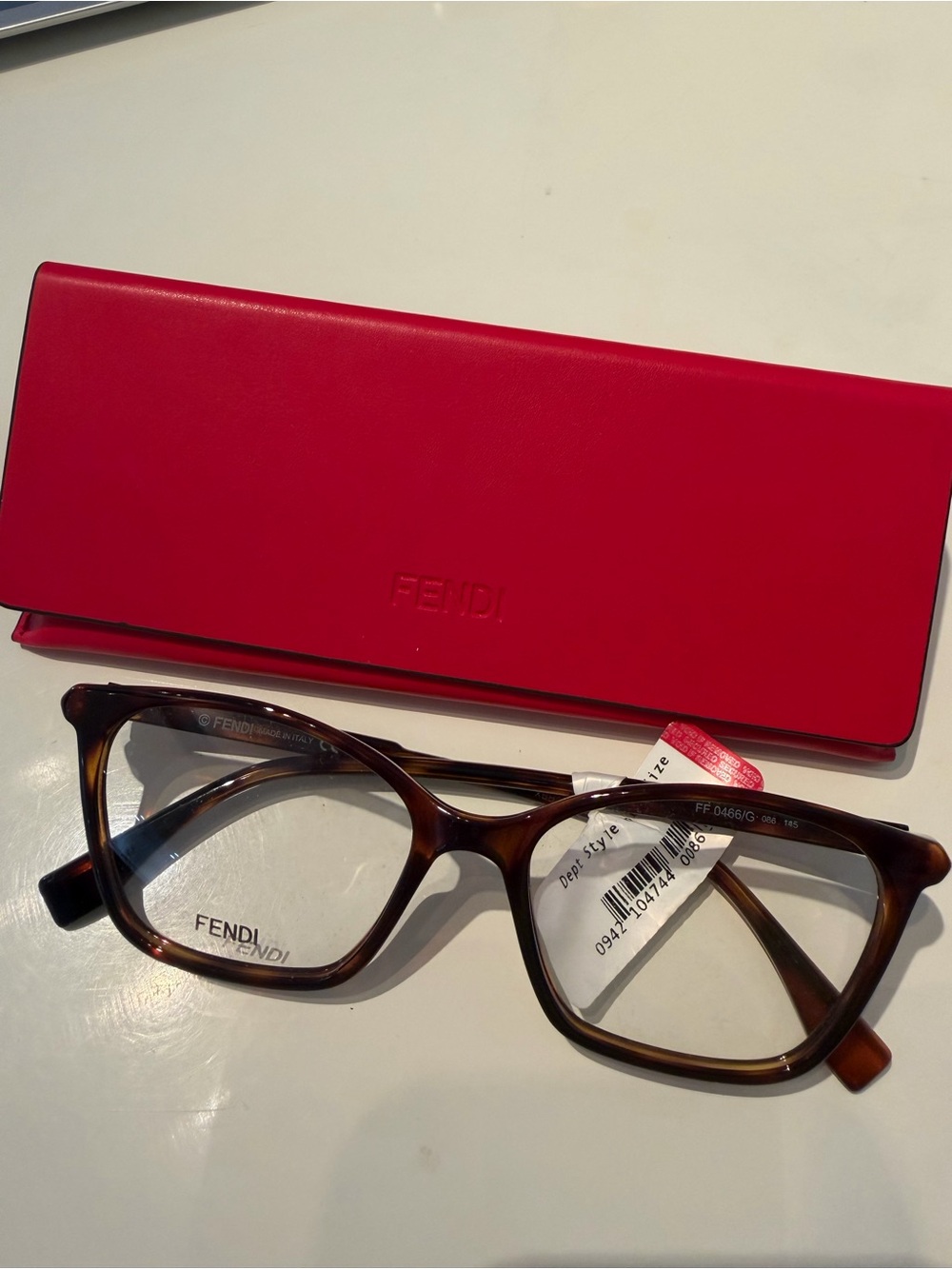 Fendi FF 0466/G Tortoise Cat-Eye Eyeglasses NWT